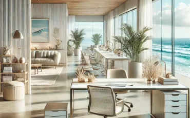 DALL·E 2024-11-22 09.32.45 - A modern coastal Rhode Island office interior kept fresh and clean year-round. The space features large windows with ocean views, a sleek desk with po DALL·E 2024-11-22 09.32.45 - A modern coastal Rhode Island office interior kept fresh and clean year-round. The space features large windows with ocean views, a sleek desk with po